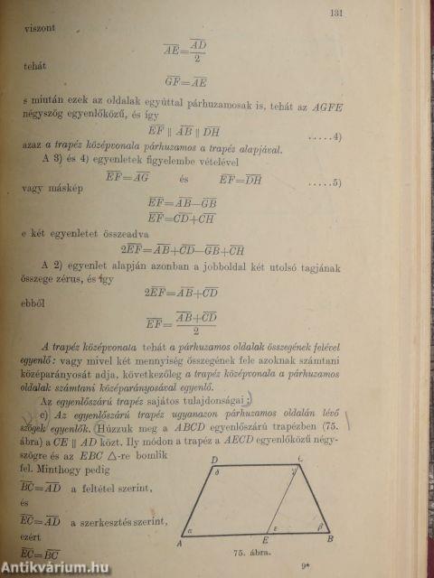 Algebra és mértan III-IV.