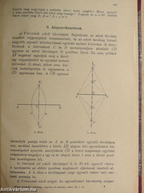 Algebra és mértan III-IV.