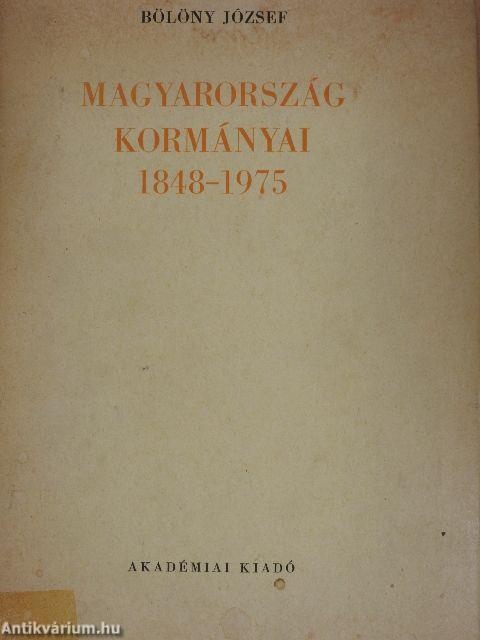 Magyarország kormányai 1848-1975