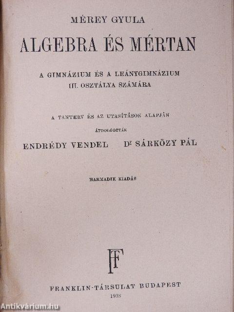 Algebra és mértan III-IV.