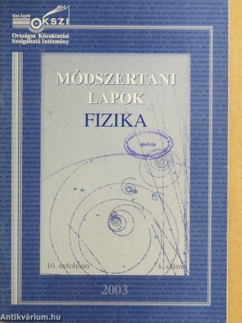 Módszertani lapok - Fizika 2003/4