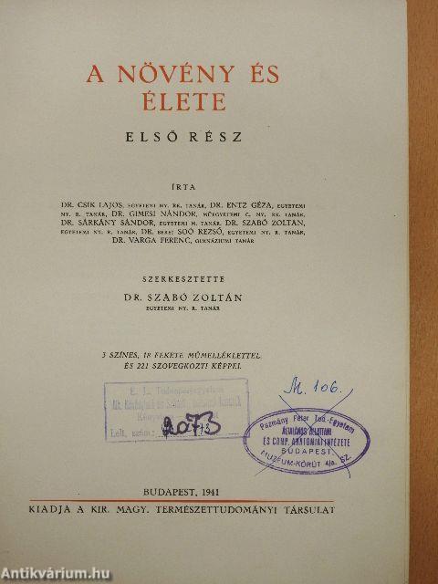 A növény és élete I. (töredék)