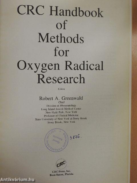 CRC Handbook of Methods for Oxygen Radical Research