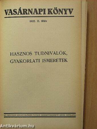 Vasárnapi Könyv 1932. II.