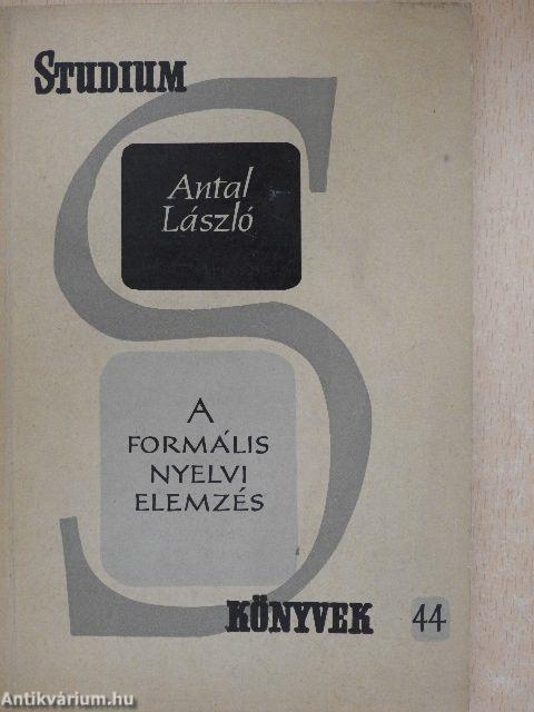 A formális nyelvi elemzés