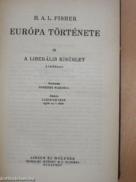 Európa története III.
