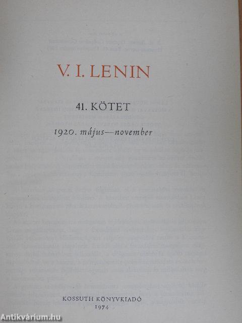 V. I. Lenin összes művei 41.