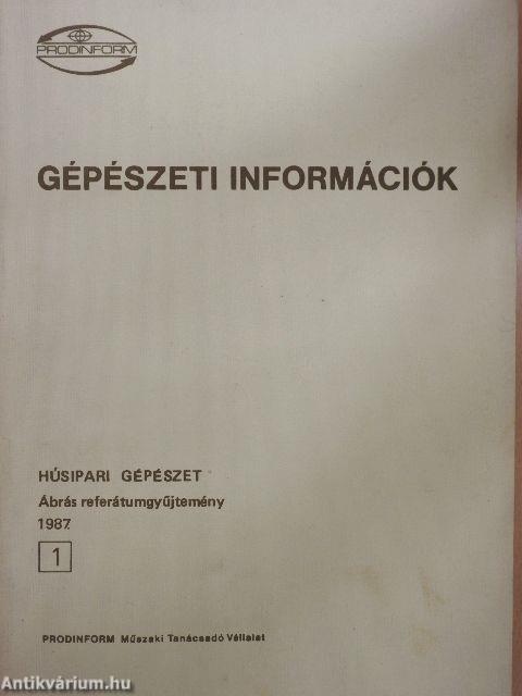 Húsipari gépészet 1987/1.