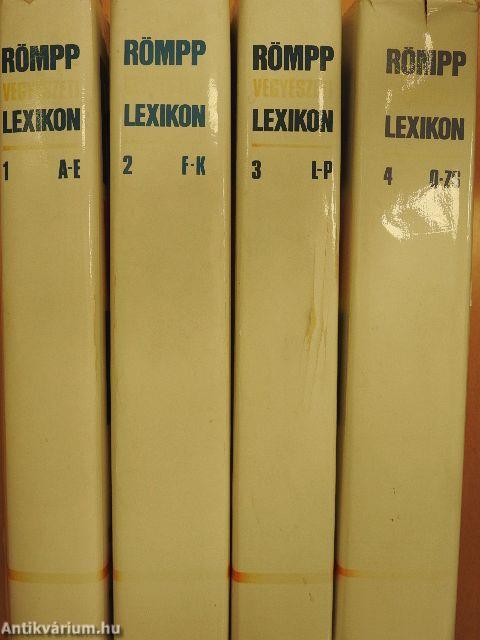 Römpp Vegyészeti Lexikon 1-4.