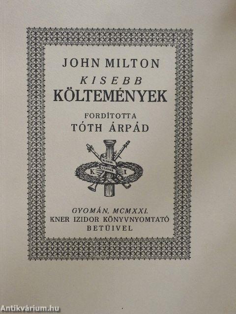 Kisebb költemények