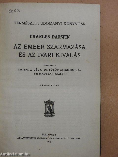 Az ember származása és az ivari kiválás II. (töredék)