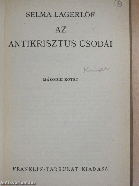 Az antikrisztus csodái I-II.