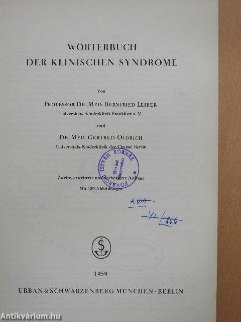 Wörterbuch der Klinischen Syndrome