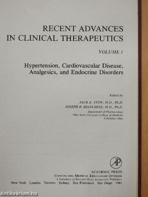 Recent Advances in Clinical Therapeutics I.