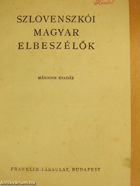 Szlovenszkói magyar elbeszélők