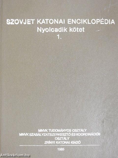 Szovjet katonai enciklopédia VIII/1-3.