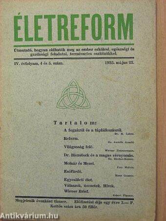 Életreform 1935. május 23.