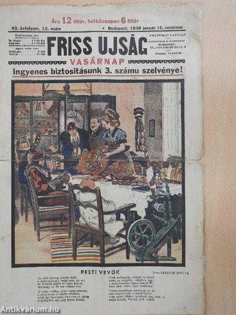 Friss Ujság Vasárnap 1938. január 16.