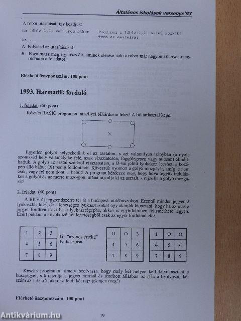 Programozási versenyfeladatok tára 1985-1994