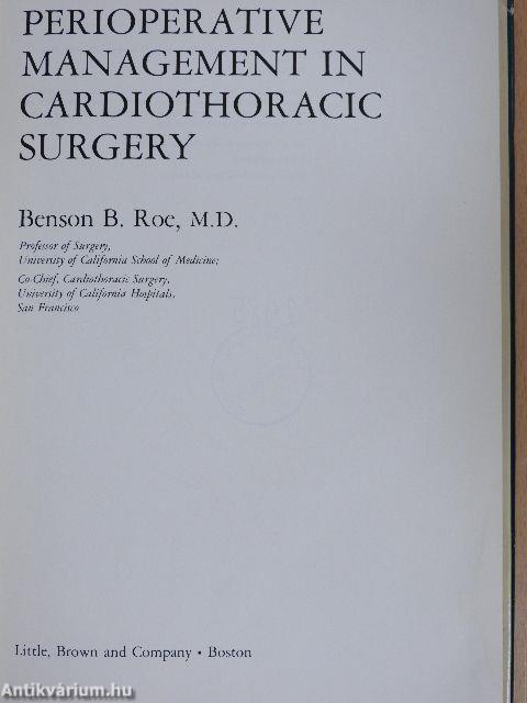 Perioperative Management in Cardiothoracic Surgery