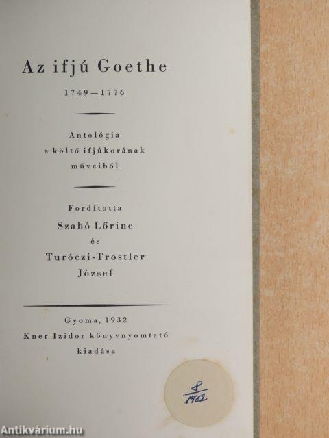 Az ifjú Goethe 1749-1776