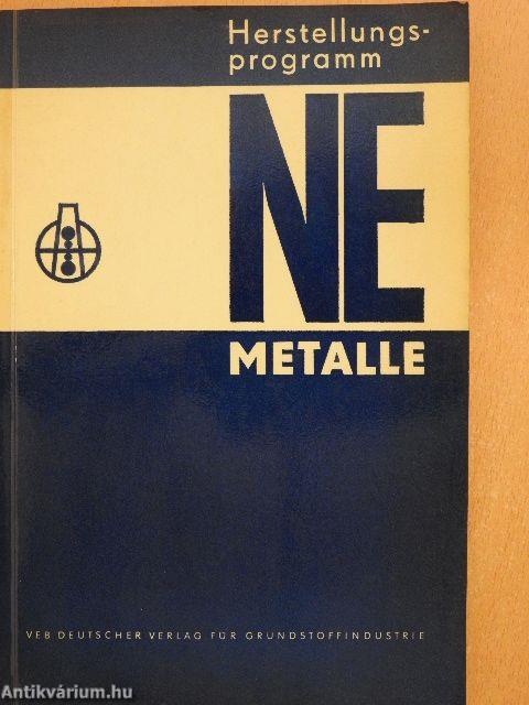 Herstellungsprogramm NE-Metalle