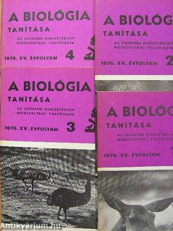 A Biológia Tanítása 1976/1-4.