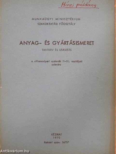 Anyag- és gyártásismeret