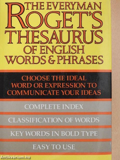 Roget's Thesaurus of English Words and Phrases