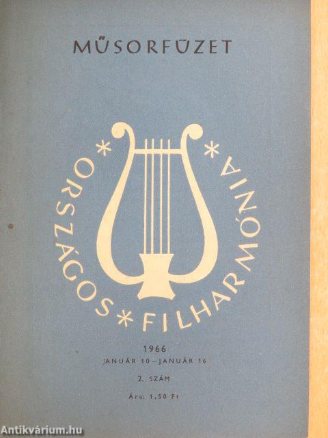 Országos Filharmónia Műsorfüzet 1966/2.