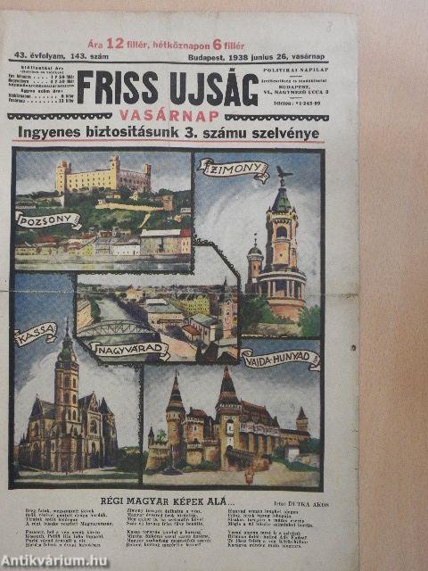 Friss Ujság Vasárnap 1938. junius 26.