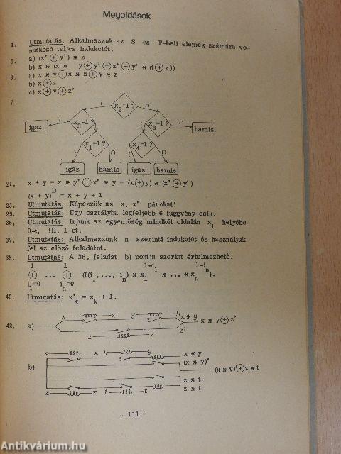 Példatár a bevezető fejezetek a matematikába c. tárgyhoz