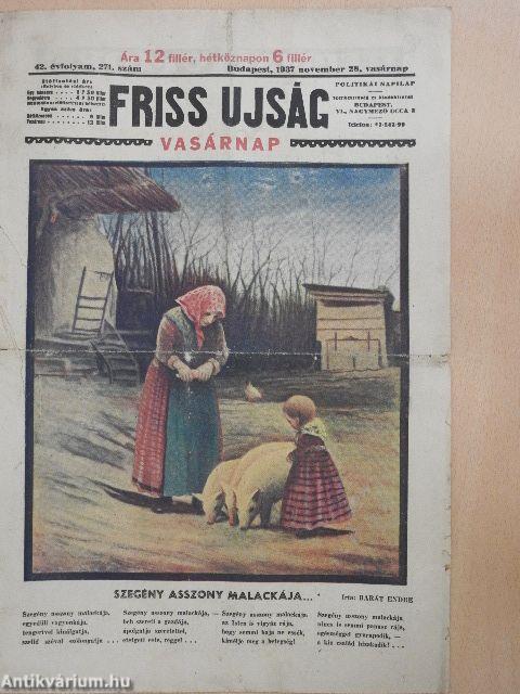 Friss Ujság Vasárnap 1937. november 28.