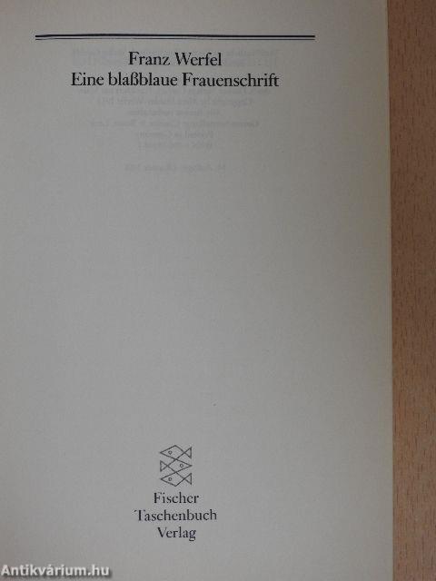 Eine blaßblaue Frauenschrift