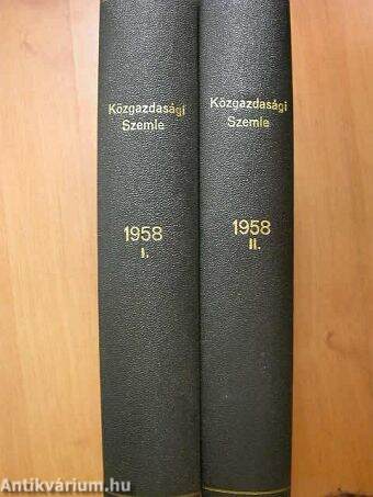 Közgazdasági Szemle 1958. január-december I-II.