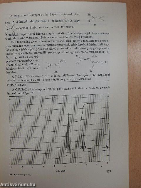 A protonmágneses magrezonancia-spektrumok értékelése