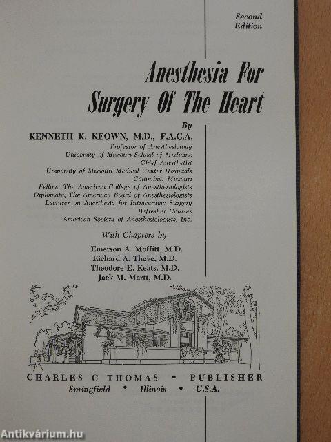 Anesthesia For Surgery of The Heart