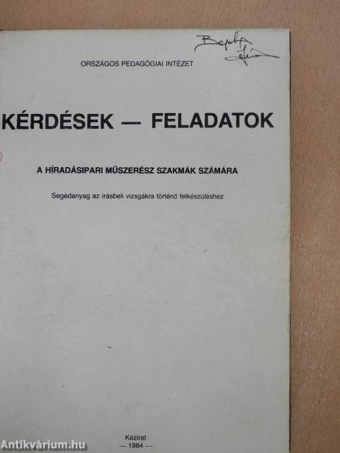 Kérdések - feladatok (aláírt példány)