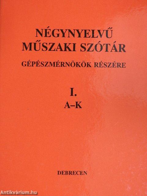 Négynyelvű műszaki szótár I-III.