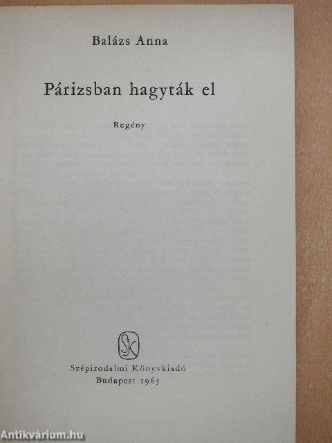 Párizsban hagyták el 