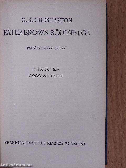 Páter Brown bölcsesége