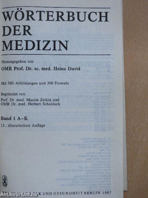 Wörterbuch der Medizin 1-2.