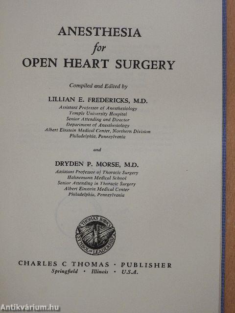 Anesthesia for Open Heart Surgery