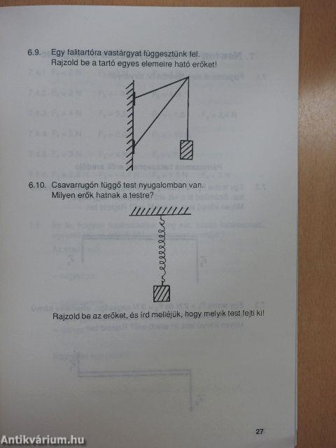 Fizika munkafüzet a hatosztályos gimnázium II. osztálya számára