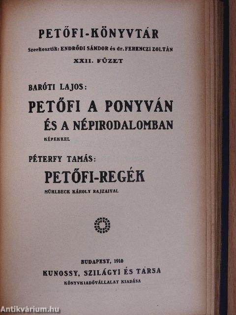 Petőfi és a természet/Petőfi a ponyván és a népirodalomban/Petőfi-regék