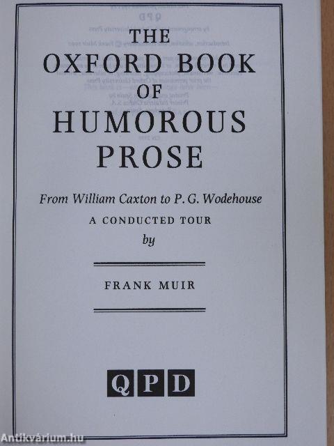 The Oxford Book of Humorous Prose