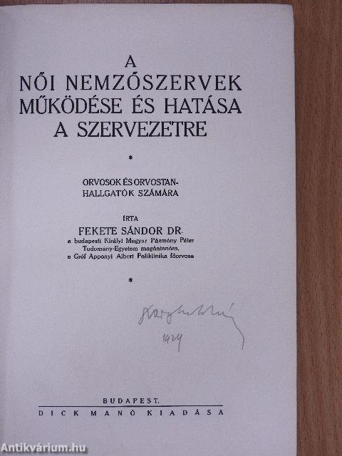 A női nemzőszervek működése és hatása a szervezetre