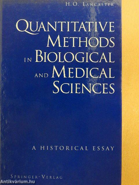 Quantitative Methods in Biological and Medical Sciences