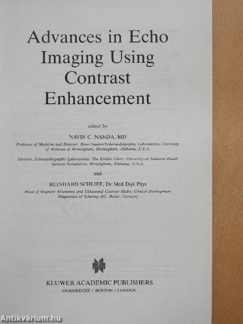 Advances in Echo Imaging Using Contrast Enhancement