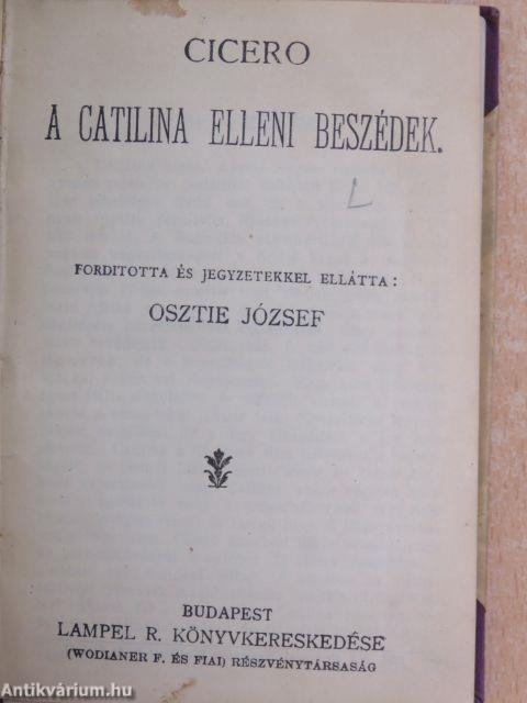 A Catilina elleni beszédek/A műkincsekről/Catilina összeesküvése/A Jugurtha-háború/Hannibal útja az Alpeseken át